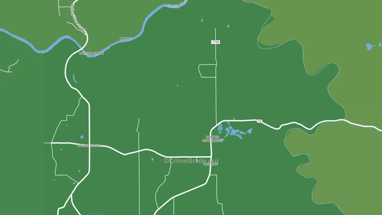 16834, PA Map of Vehicle Theft Rates