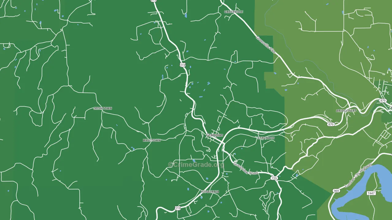 16838, PA Map of Vehicle Theft Rates