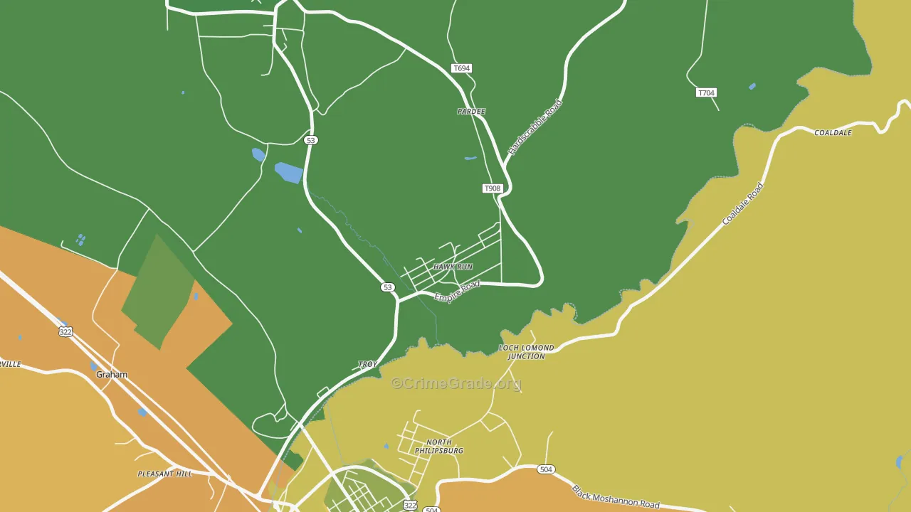 16840, PA Map of Vehicle Theft Rates