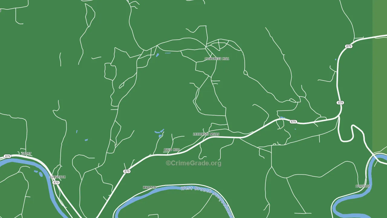 16850, PA Map of Vehicle Theft Rates