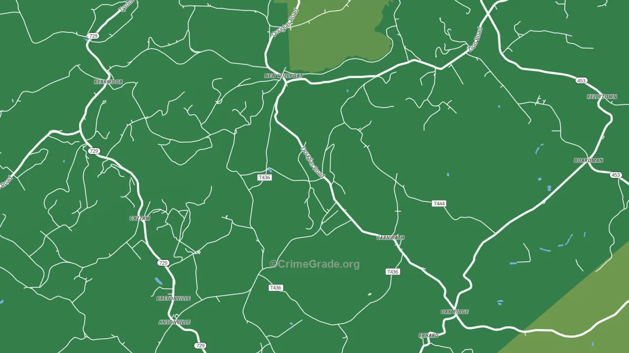 16861, PA Map of Vehicle Theft Rates
