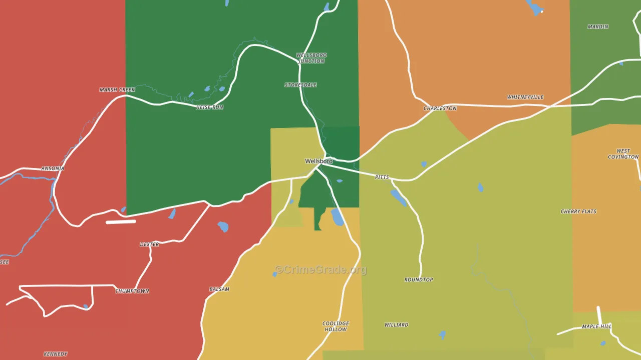 16901, PA Map of Vehicle Theft Rates