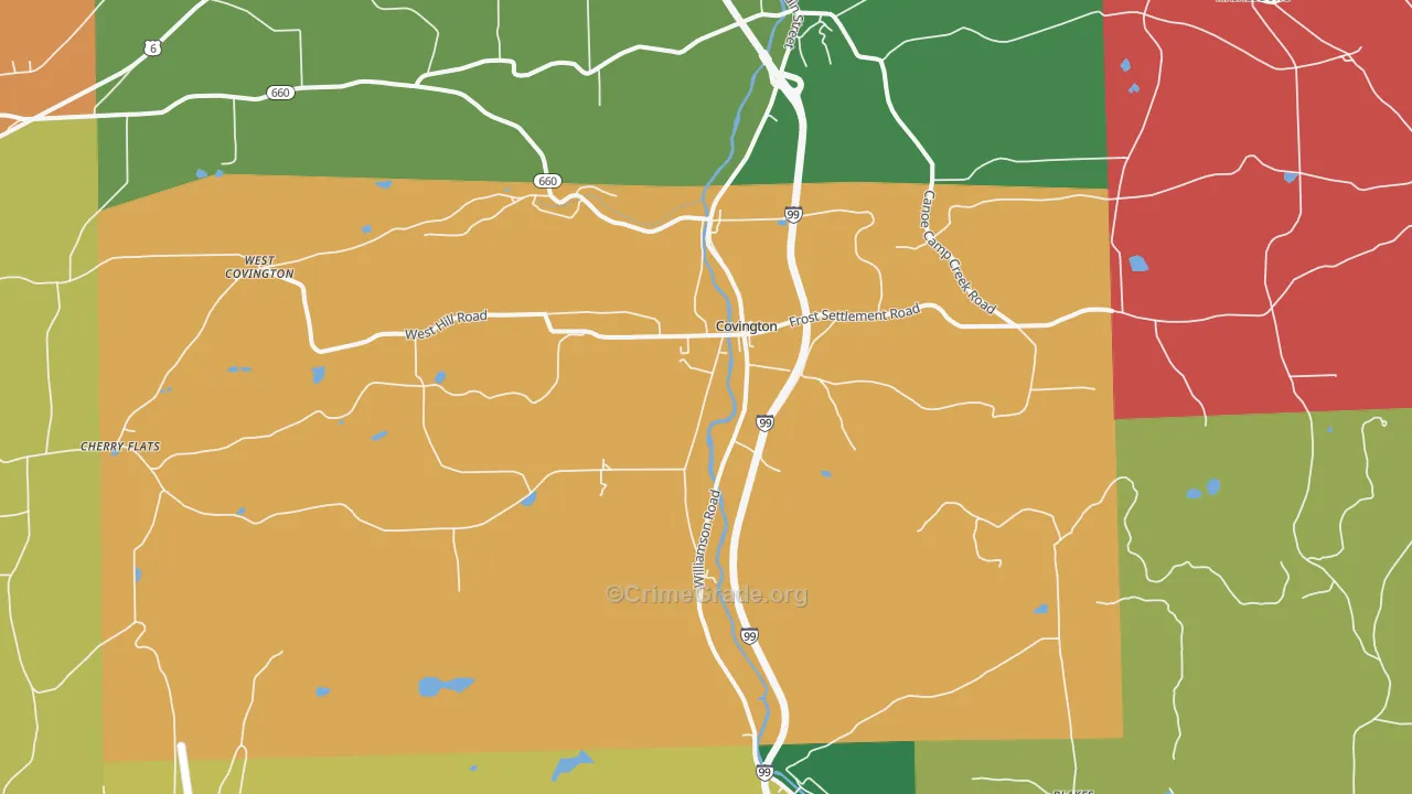 16917, PA Map of Vehicle Theft Rates