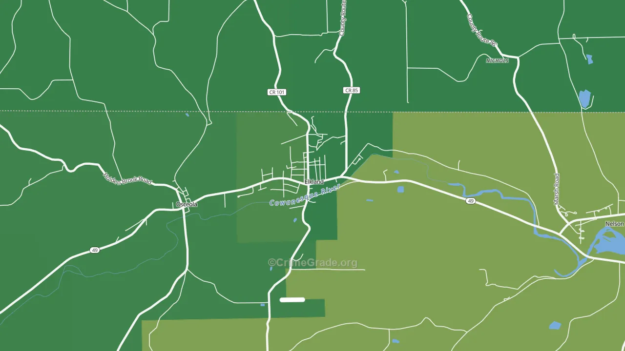 16920, PA Map of Vehicle Theft Rates
