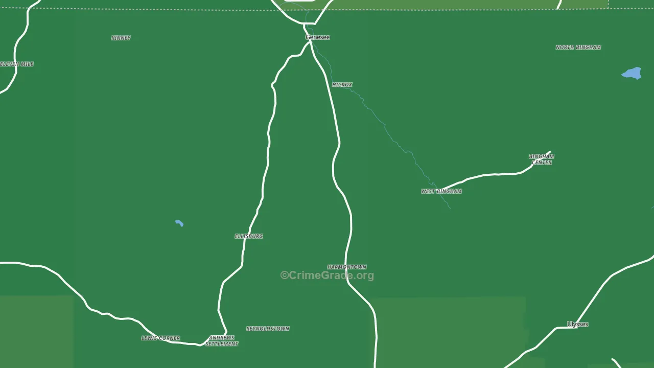 16923, PA Map of Vehicle Theft Rates