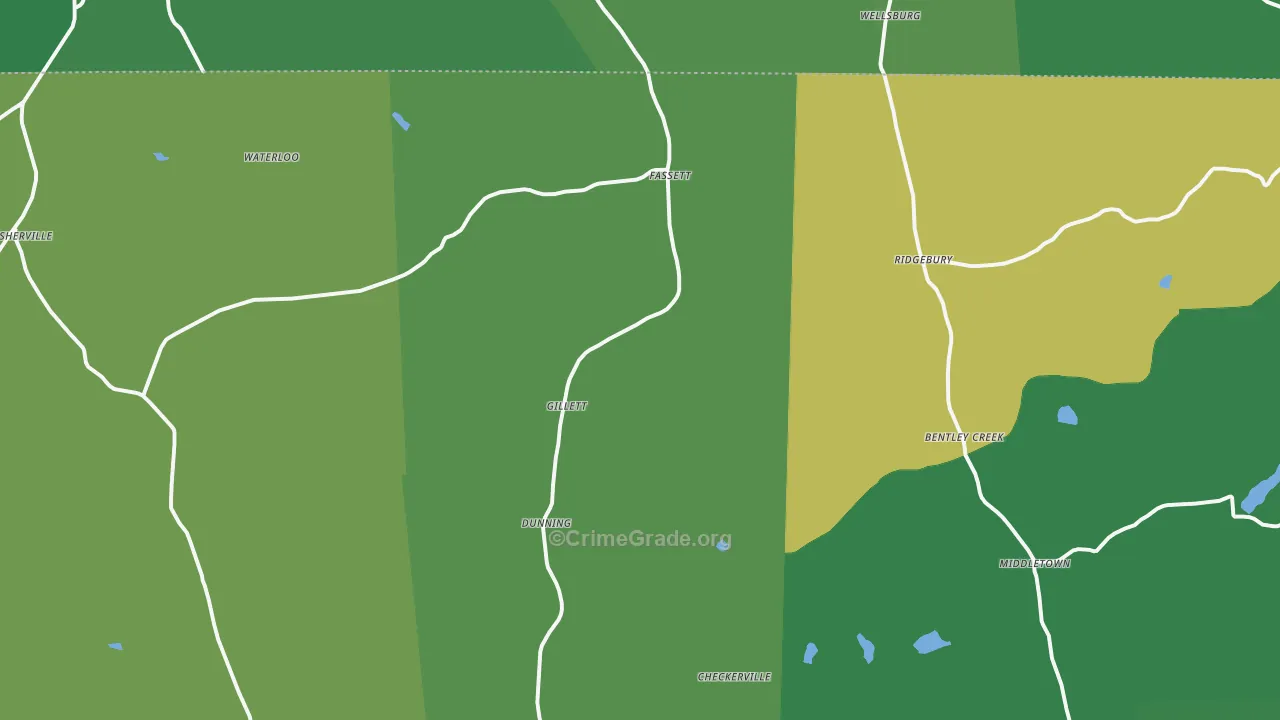 16925, PA Map of Vehicle Theft Rates