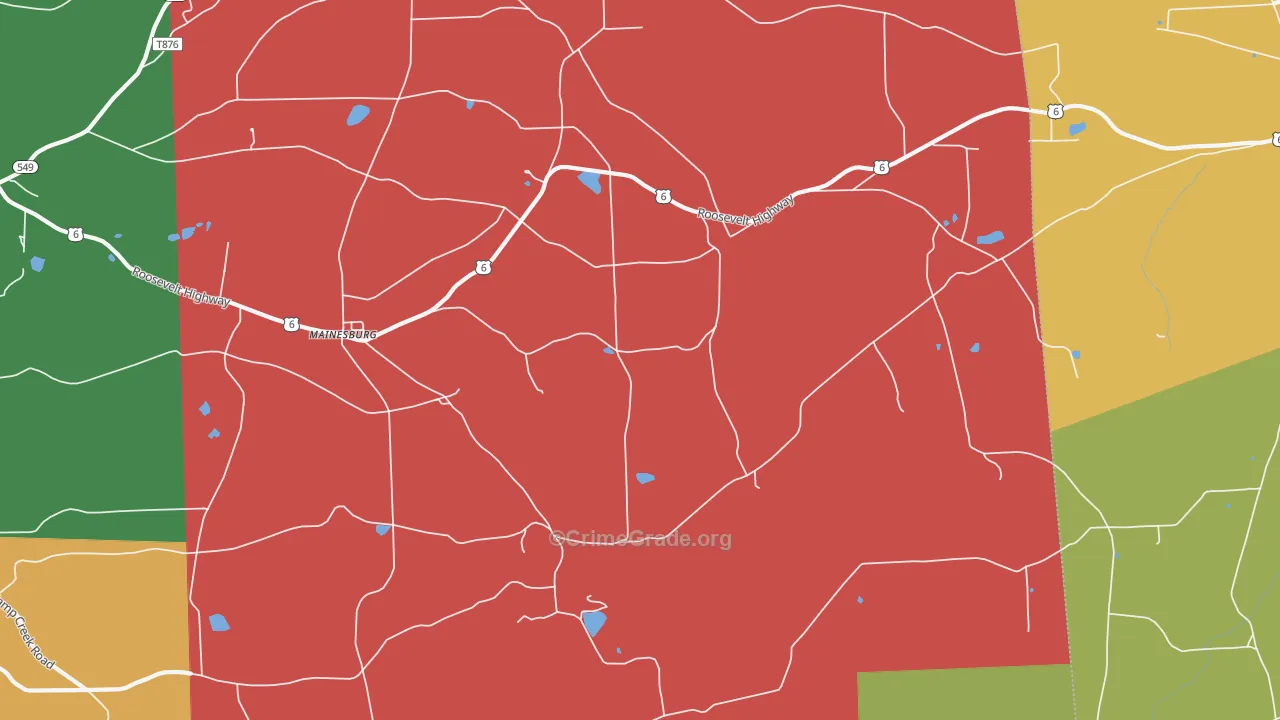 16932, PA Map of Vehicle Theft Rates