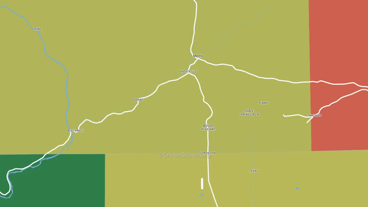 16938, PA Map of Vehicle Theft Rates