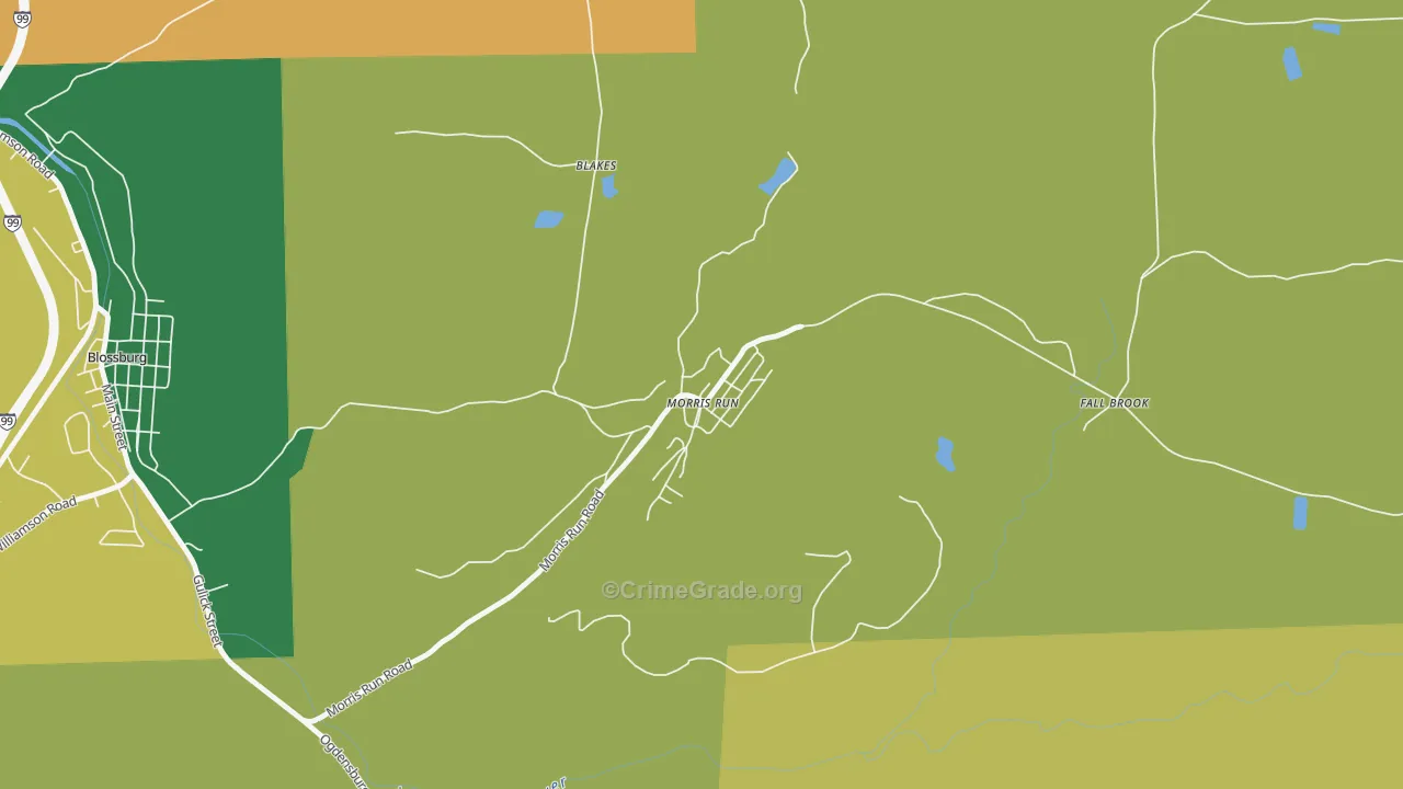 16939, PA Map of Vehicle Theft Rates