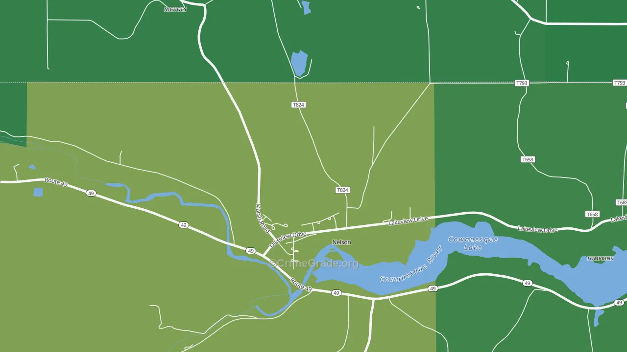 16940, PA Map of Vehicle Theft Rates