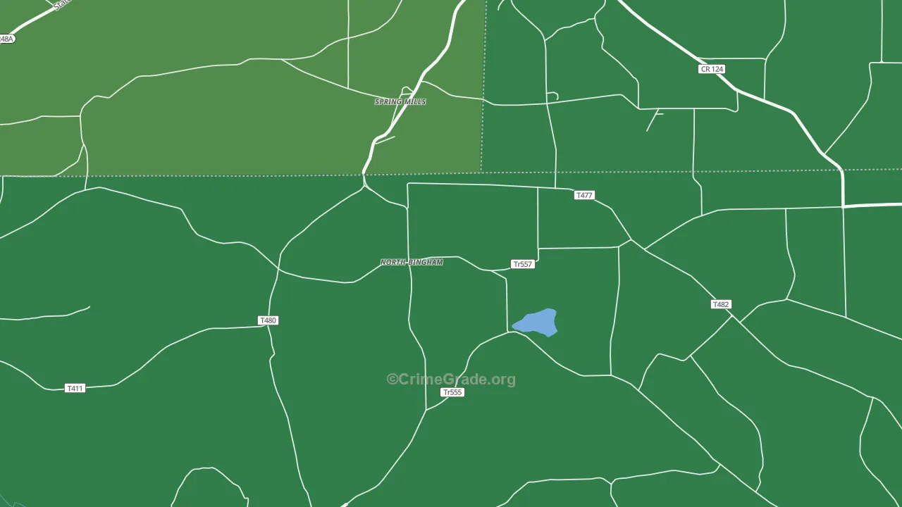 16941, PA Map of Vehicle Theft Rates