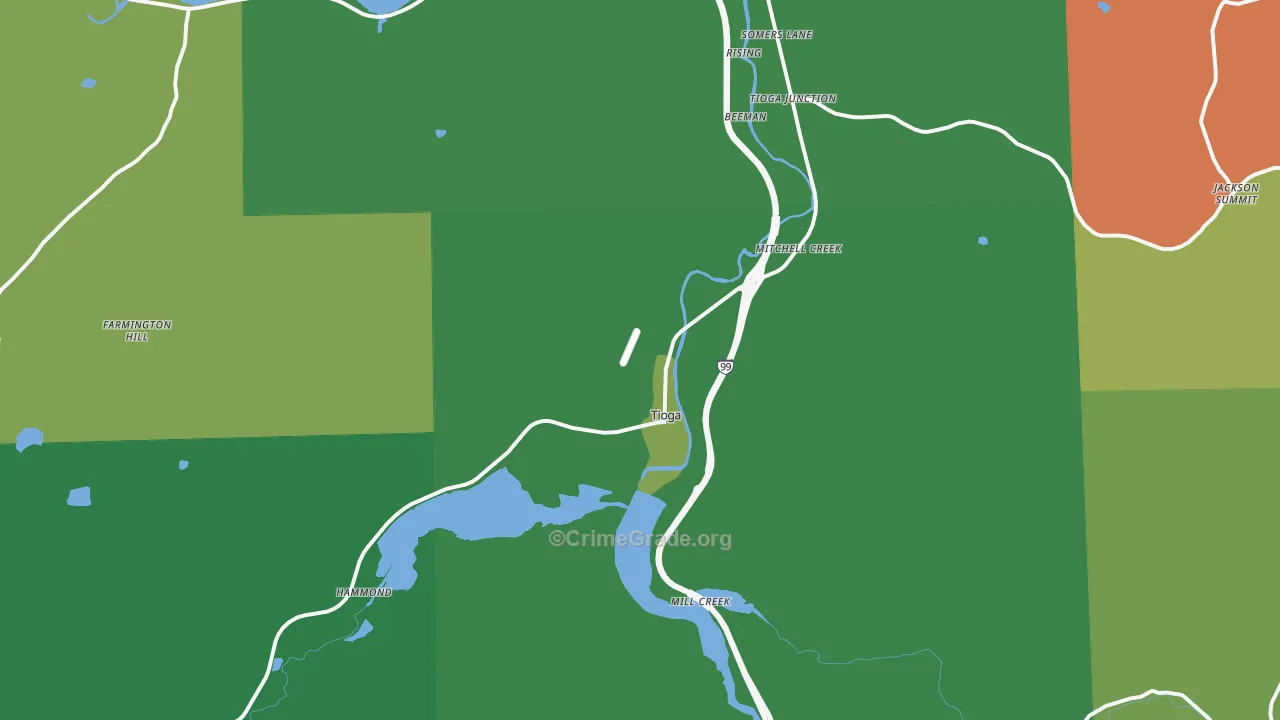 16946, PA Map of Vehicle Theft Rates