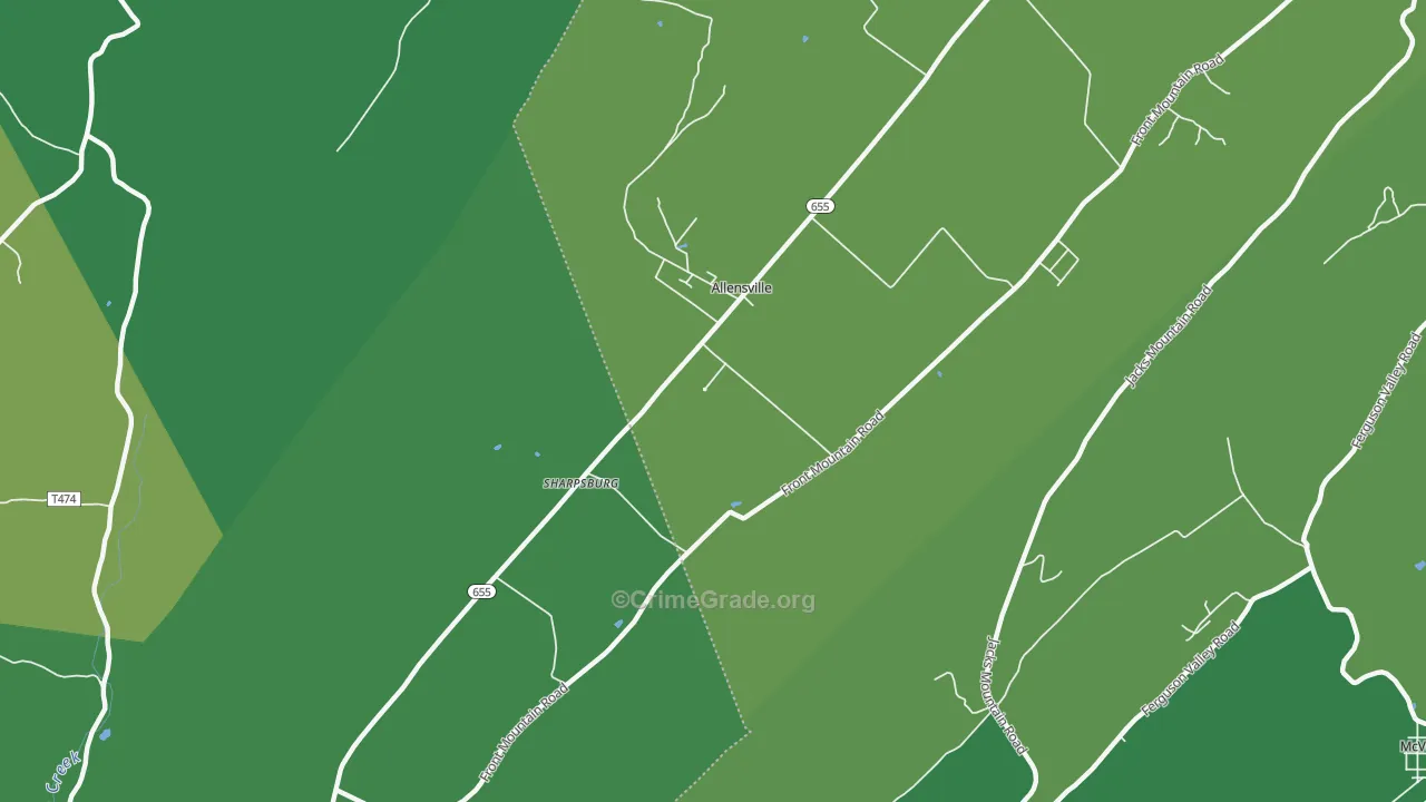 17002, PA Map of Vehicle Theft Rates