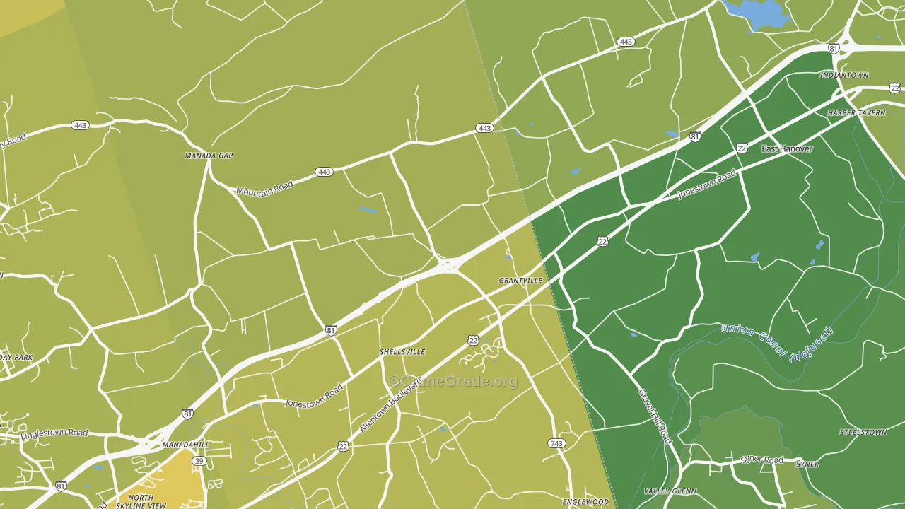 17028, PA Map of Vehicle Theft Rates