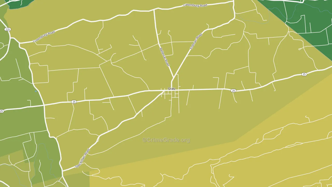 17030, PA Map of Vehicle Theft Rates