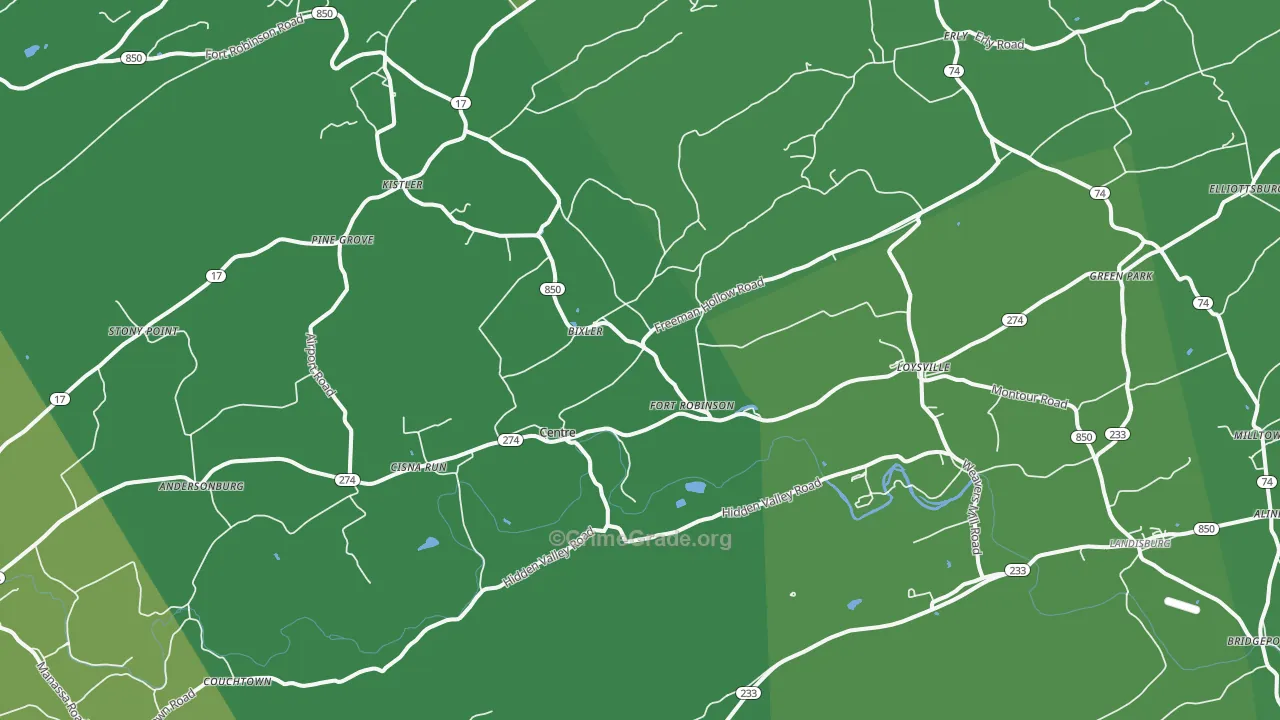 17047, PA Map of Vehicle Theft Rates