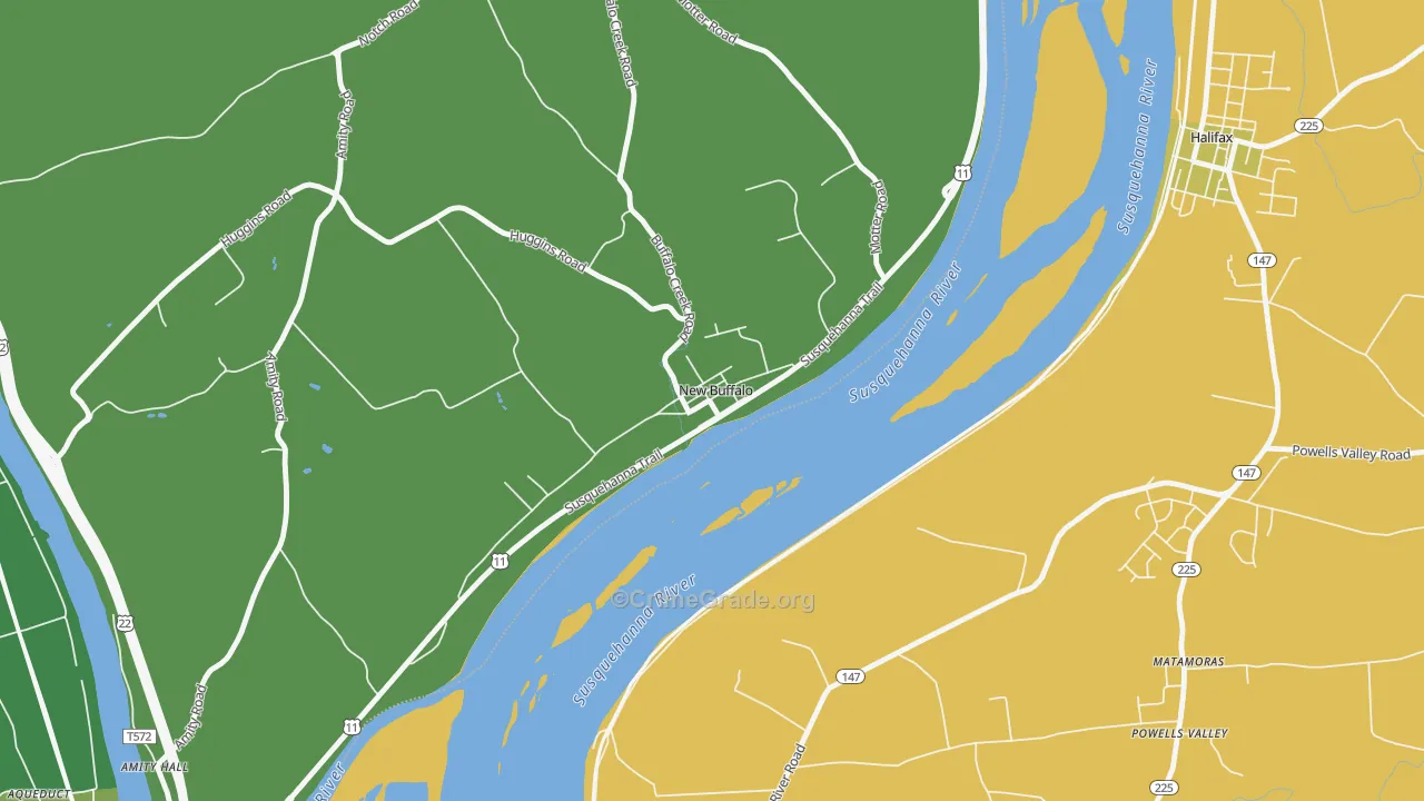 17069, PA Map of Vehicle Theft Rates
