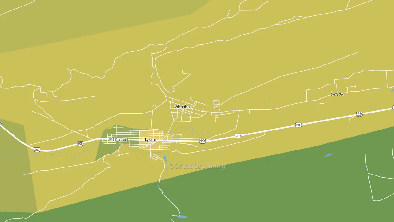 17097, PA Map of Vehicle Theft Rates