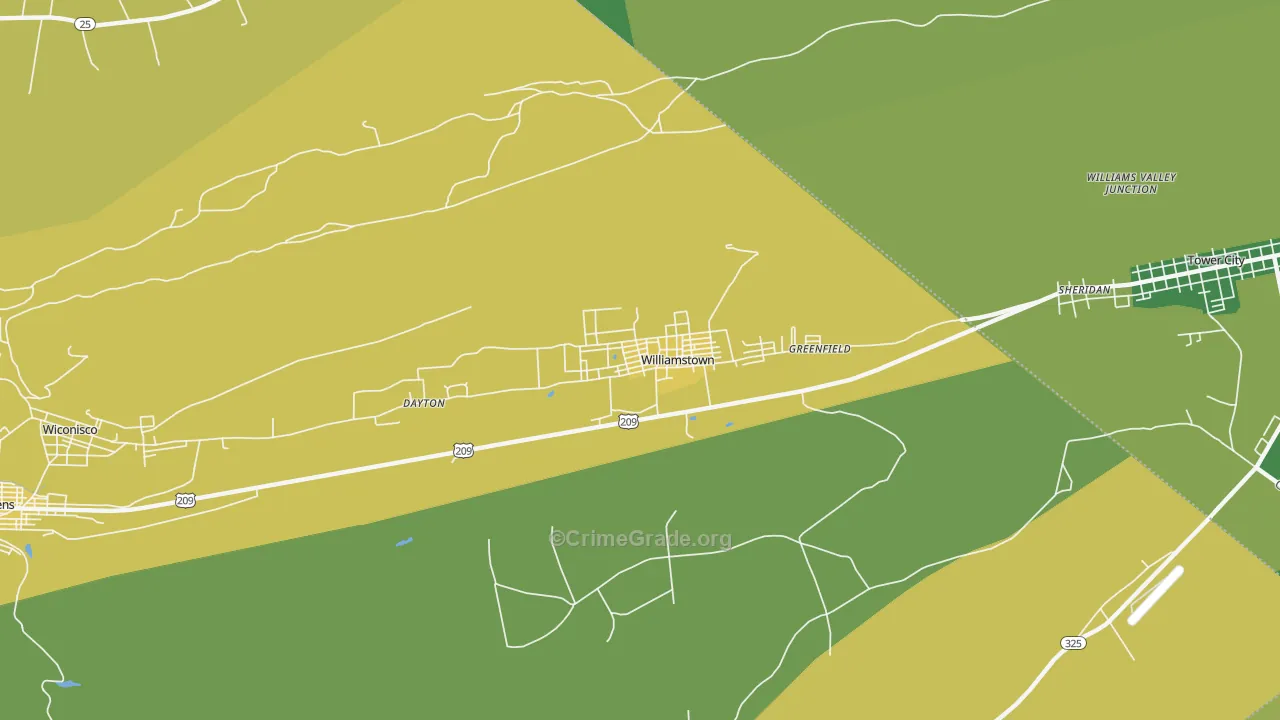 17098, PA Map of Vehicle Theft Rates