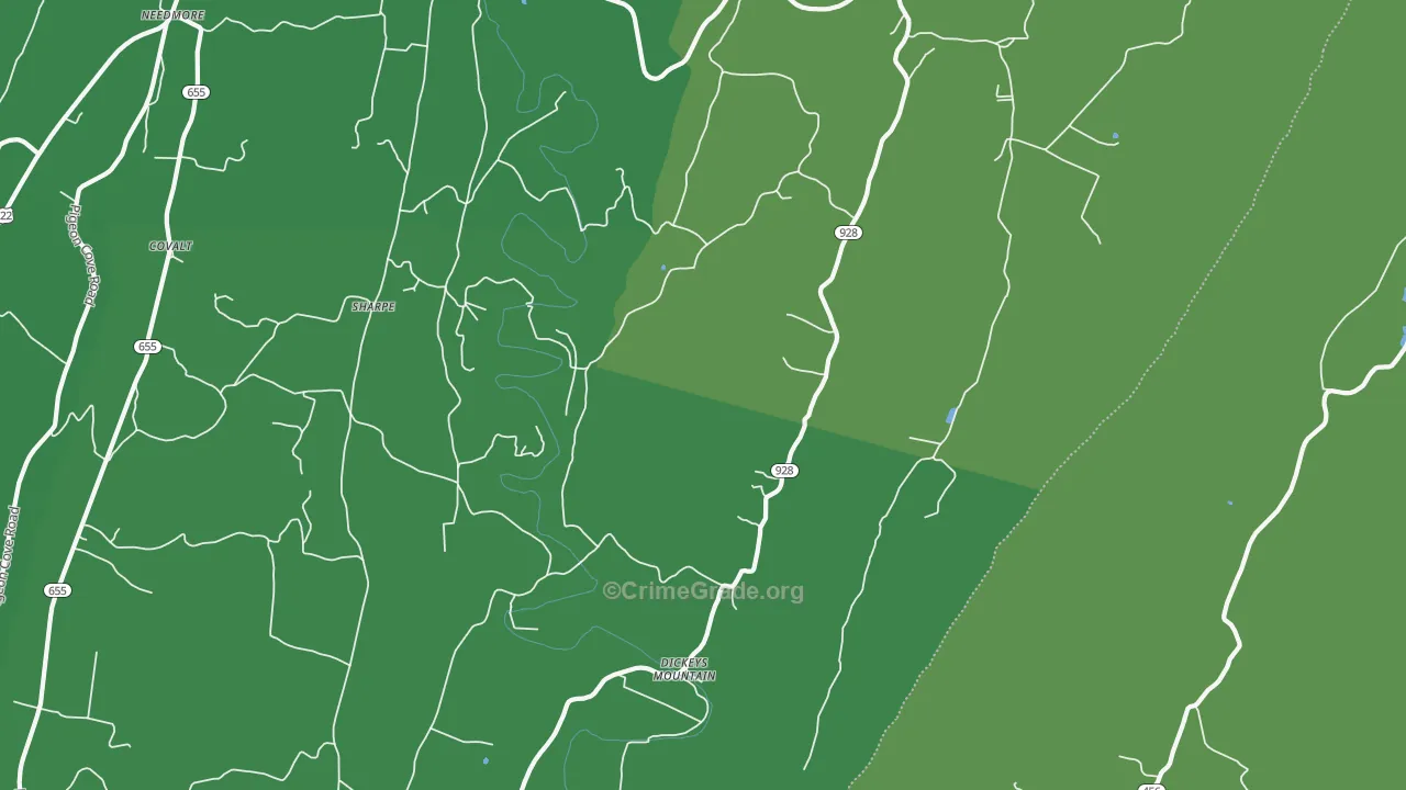 17212, PA Map of Vehicle Theft Rates