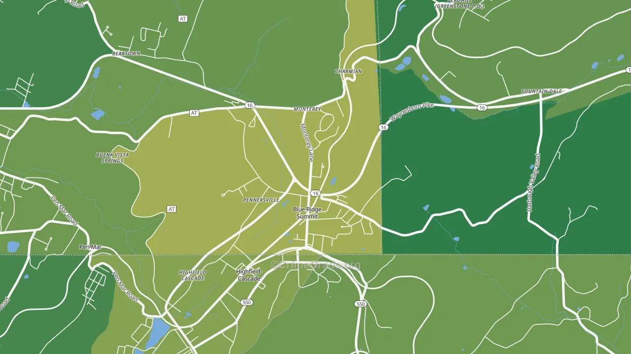 17214, PA Map of Vehicle Theft Rates