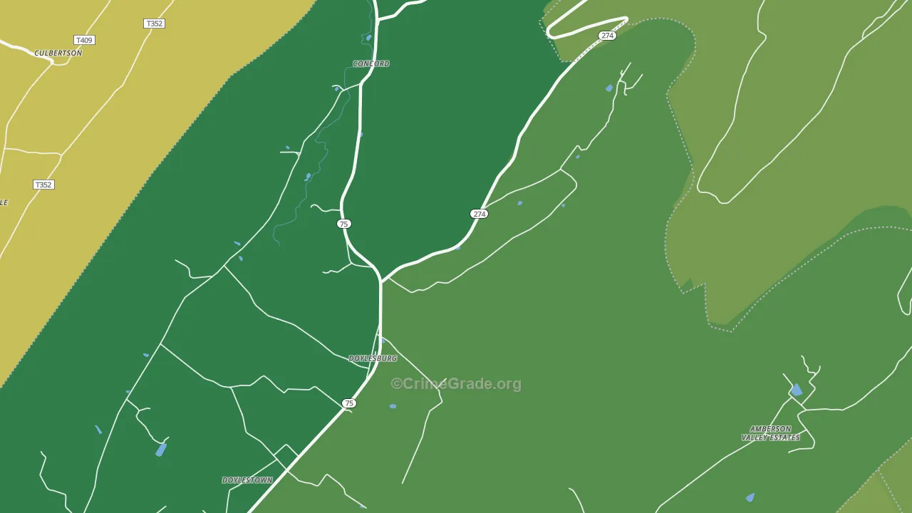 17219, PA Map of Vehicle Theft Rates