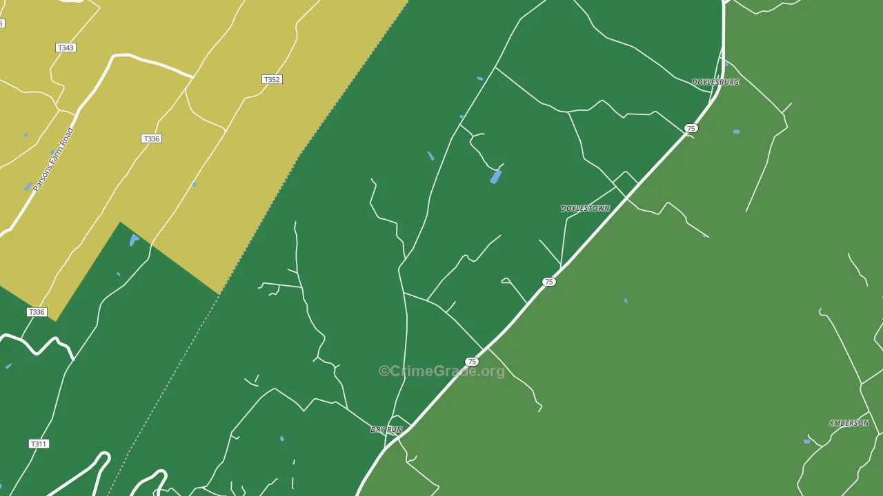 17220, PA Map of Vehicle Theft Rates