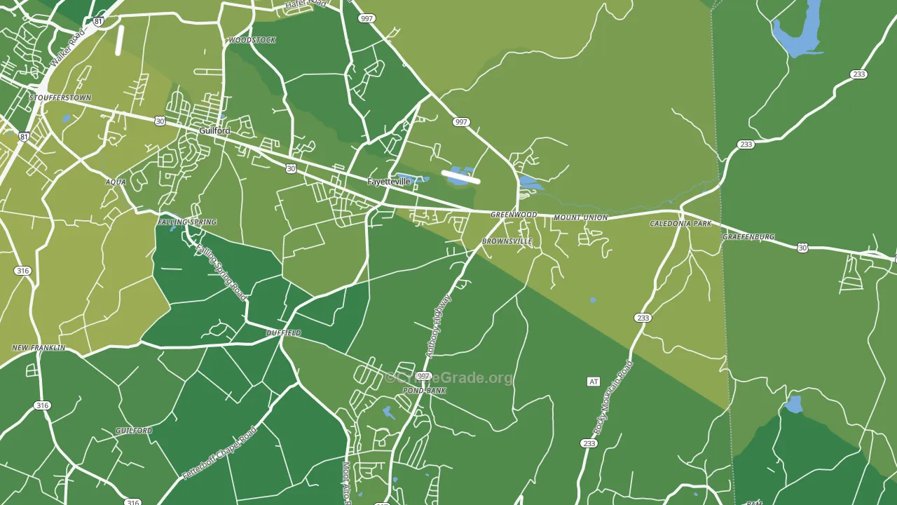 17222, PA Map of Vehicle Theft Rates