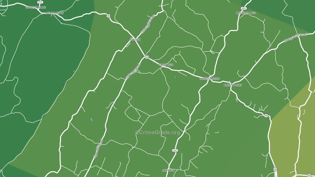 17228, PA Map of Vehicle Theft Rates