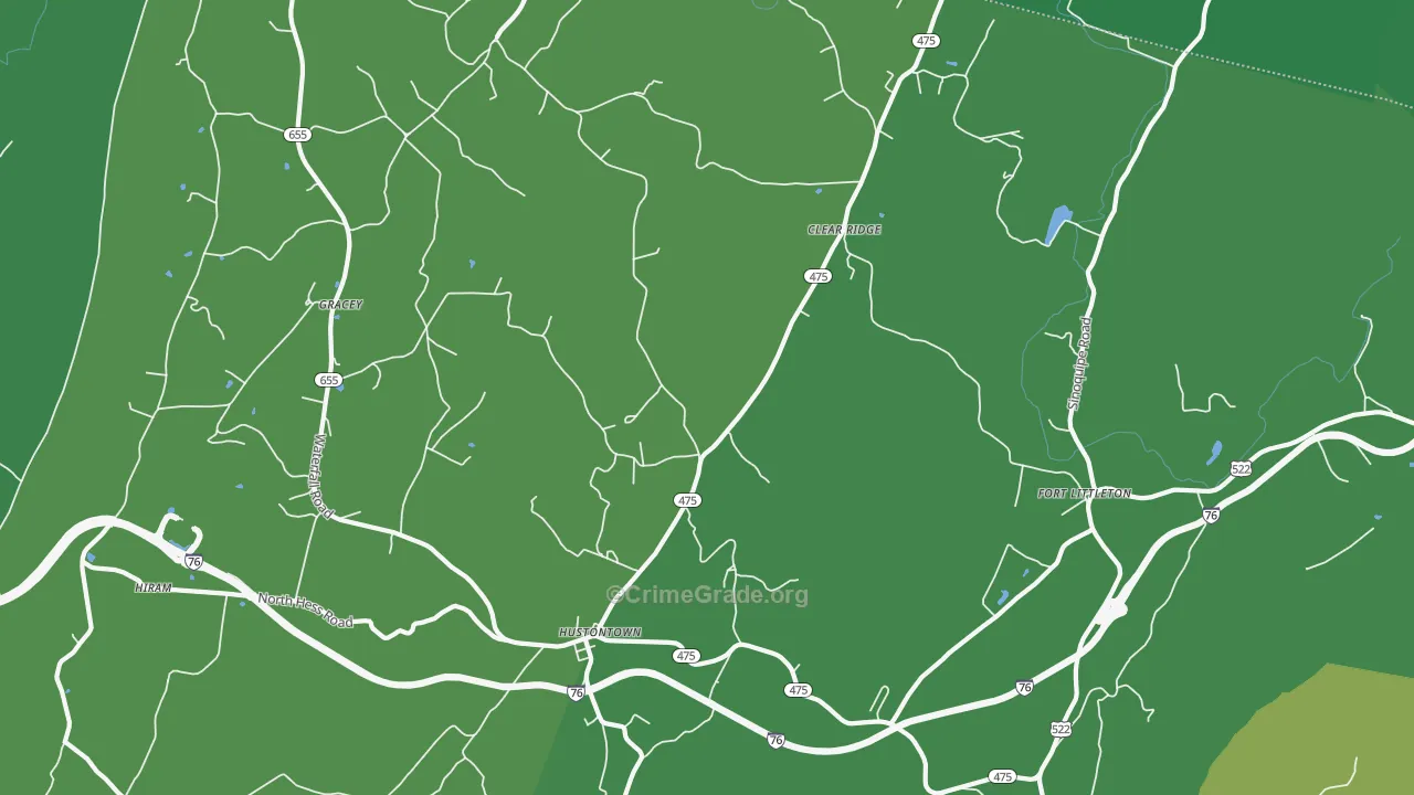 17229, PA Map of Vehicle Theft Rates