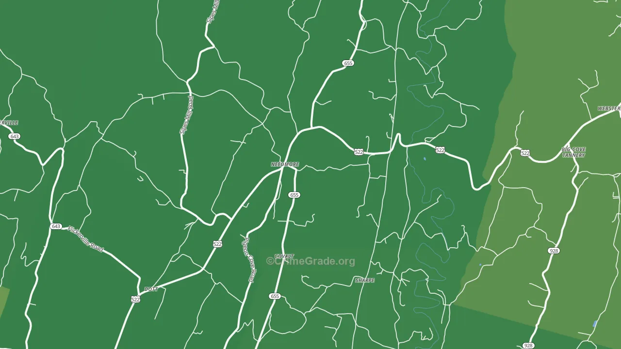 17238, PA Map of Vehicle Theft Rates