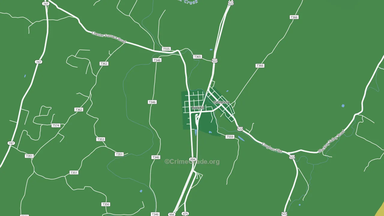 17249, PA Map of Vehicle Theft Rates