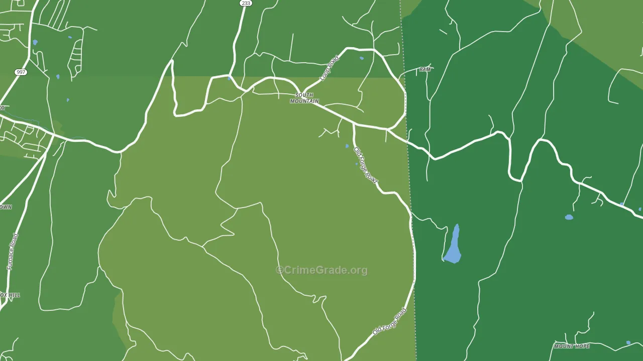 17261, PA Map of Vehicle Theft Rates