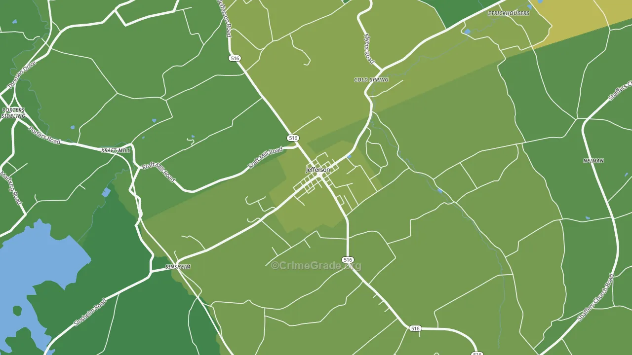17311, PA Map of Vehicle Theft Rates