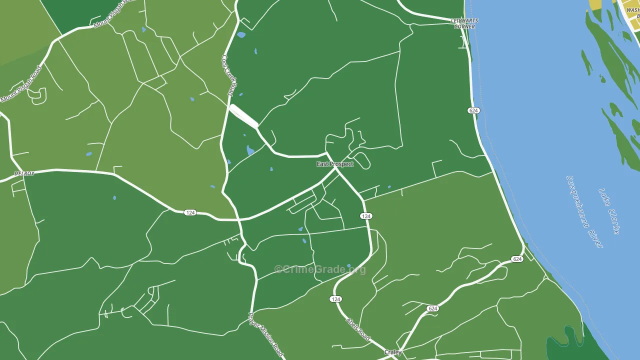 17317, PA Map of Vehicle Theft Rates