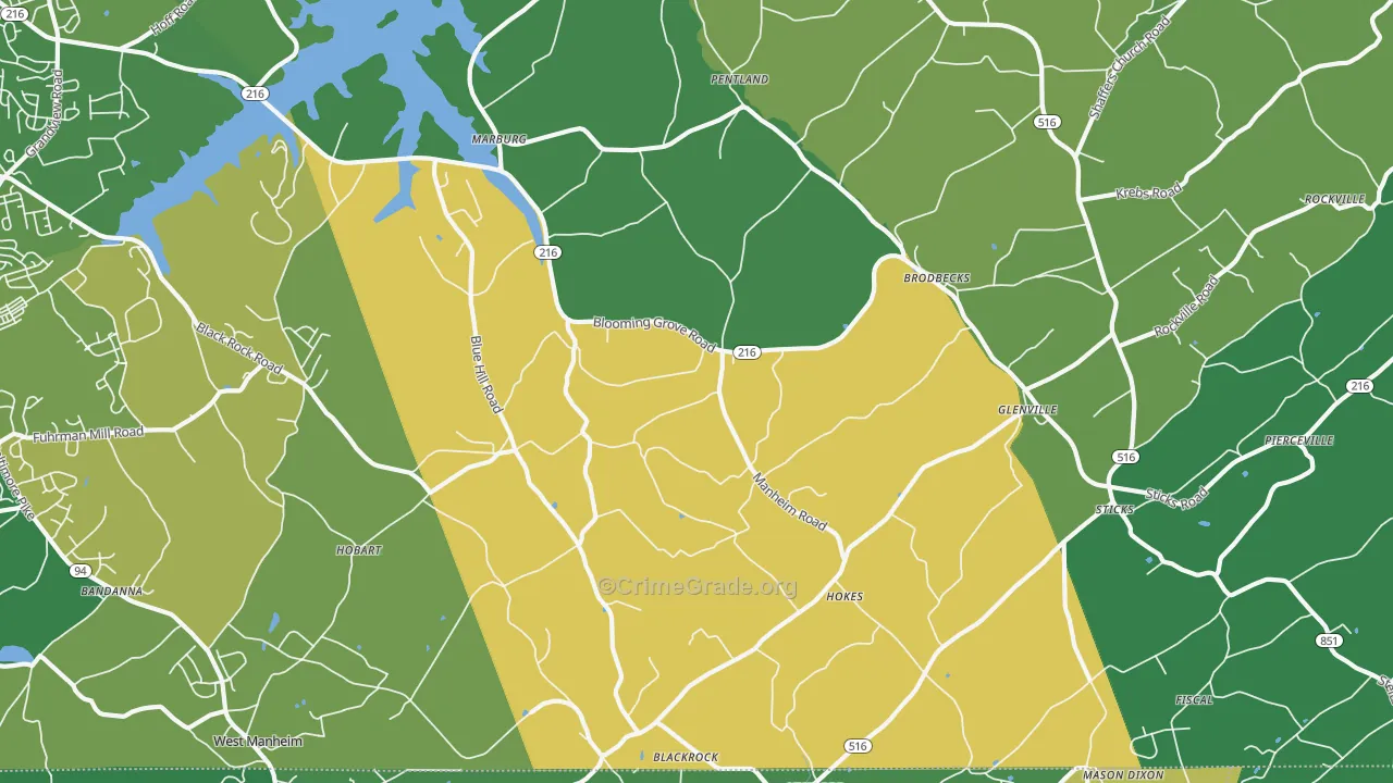 17329, PA Map of Vehicle Theft Rates