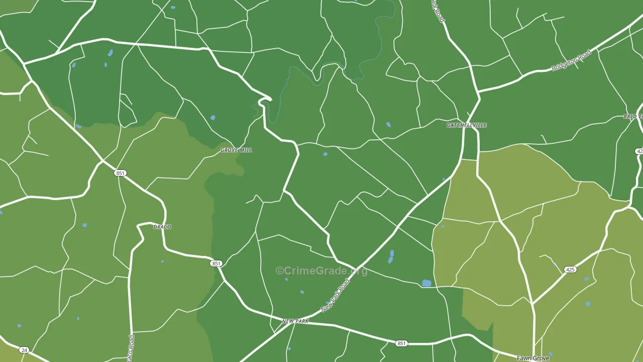 17352, PA Map of Vehicle Theft Rates