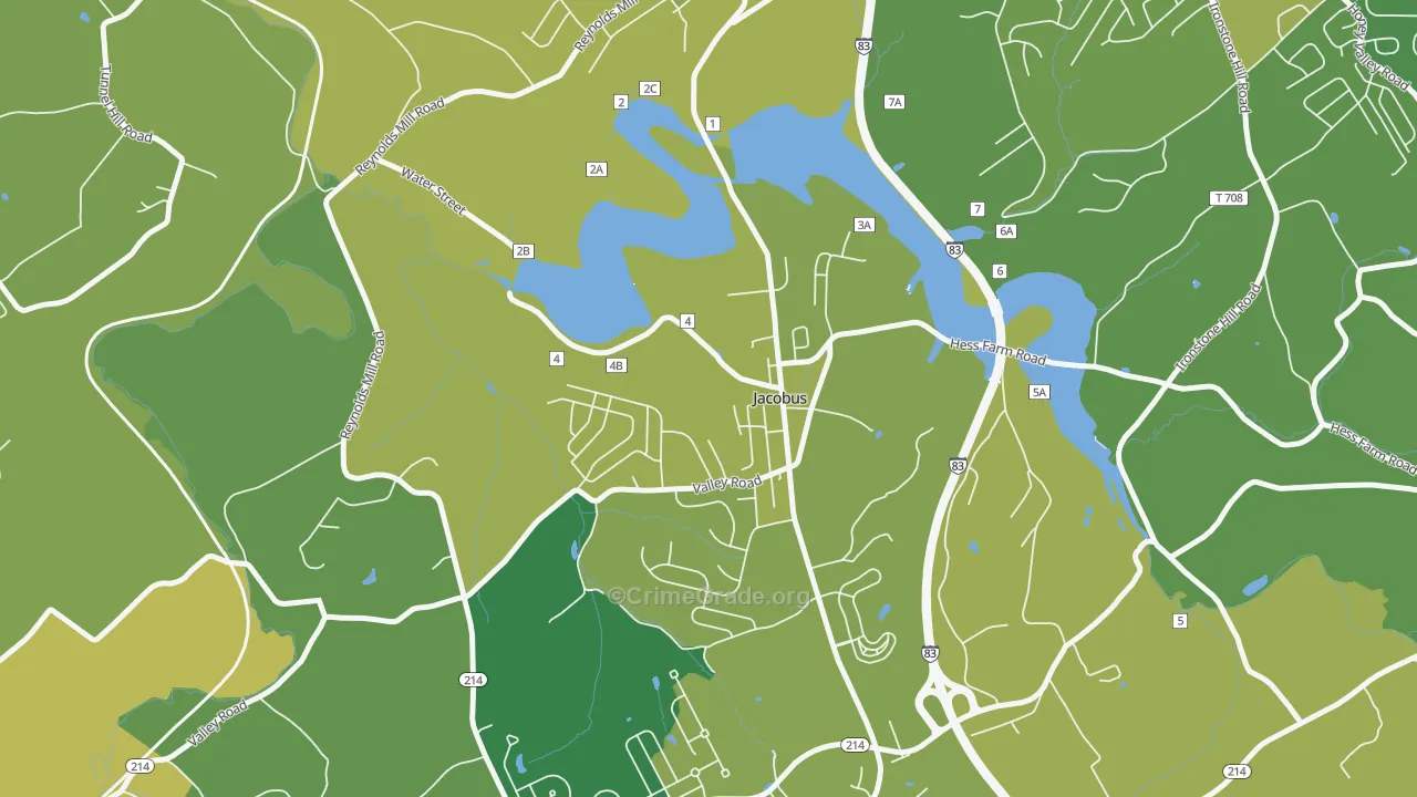 17407, PA Map of Vehicle Theft Rates