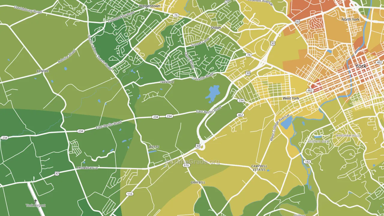 17408, PA Map of Vehicle Theft Rates