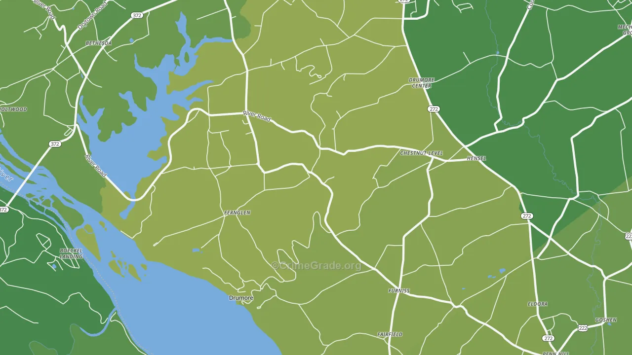 17518, PA Map of Vehicle Theft Rates