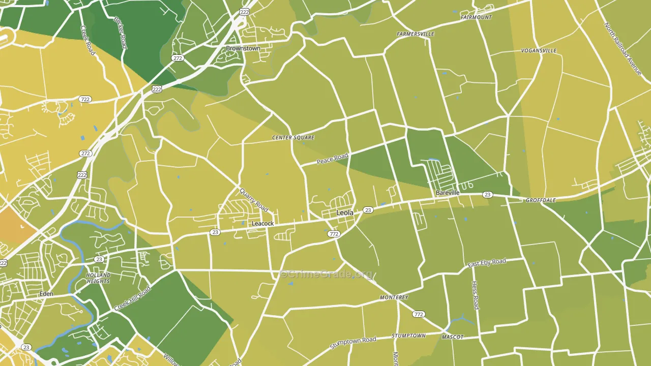 17540, PA Map of Vehicle Theft Rates
