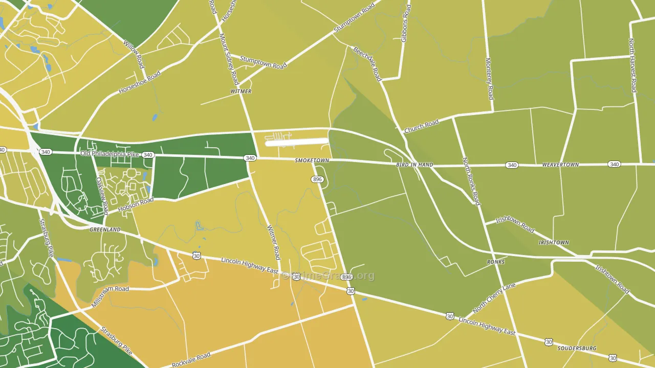 17576, PA Map of Vehicle Theft Rates