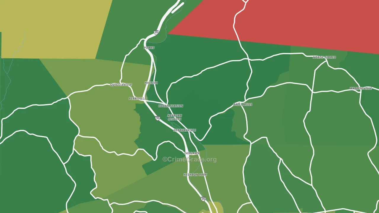 17728, PA Map of Vehicle Theft Rates
