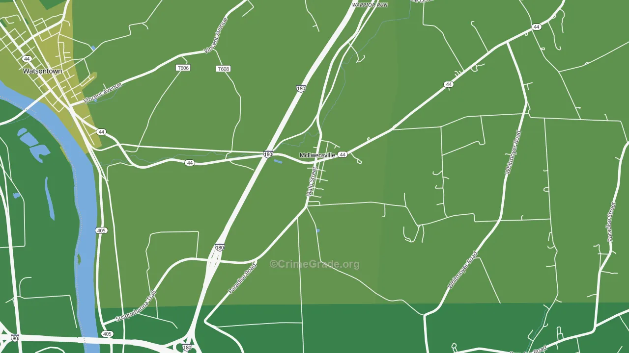 17749, PA Map of Vehicle Theft Rates