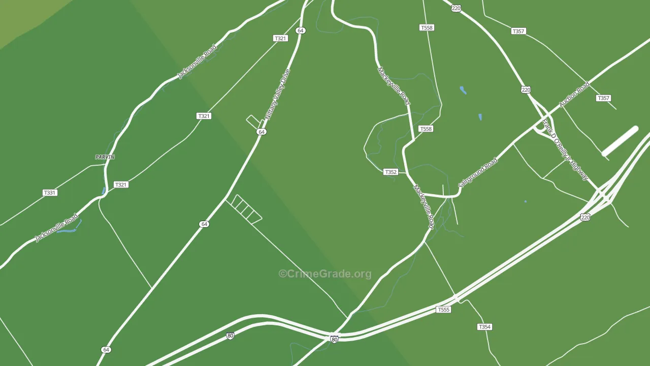17750, PA Map of Vehicle Theft Rates