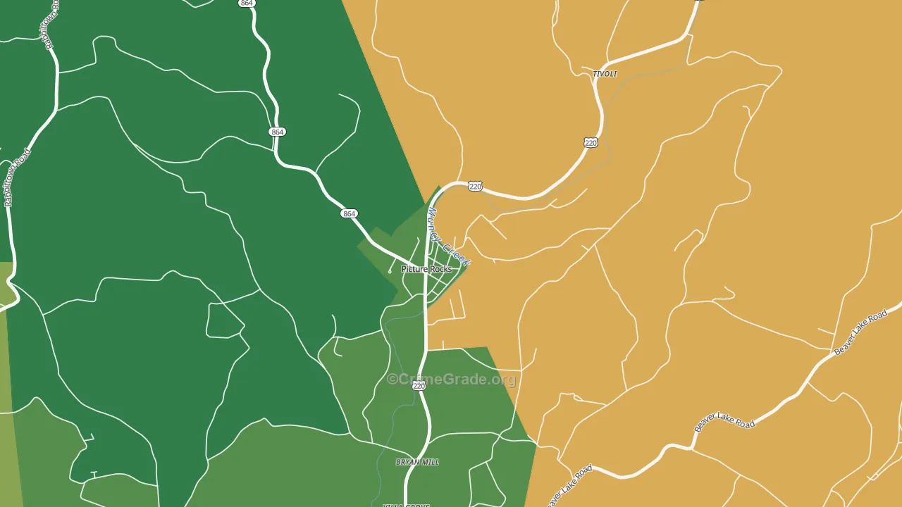 17762, PA Map of Vehicle Theft Rates