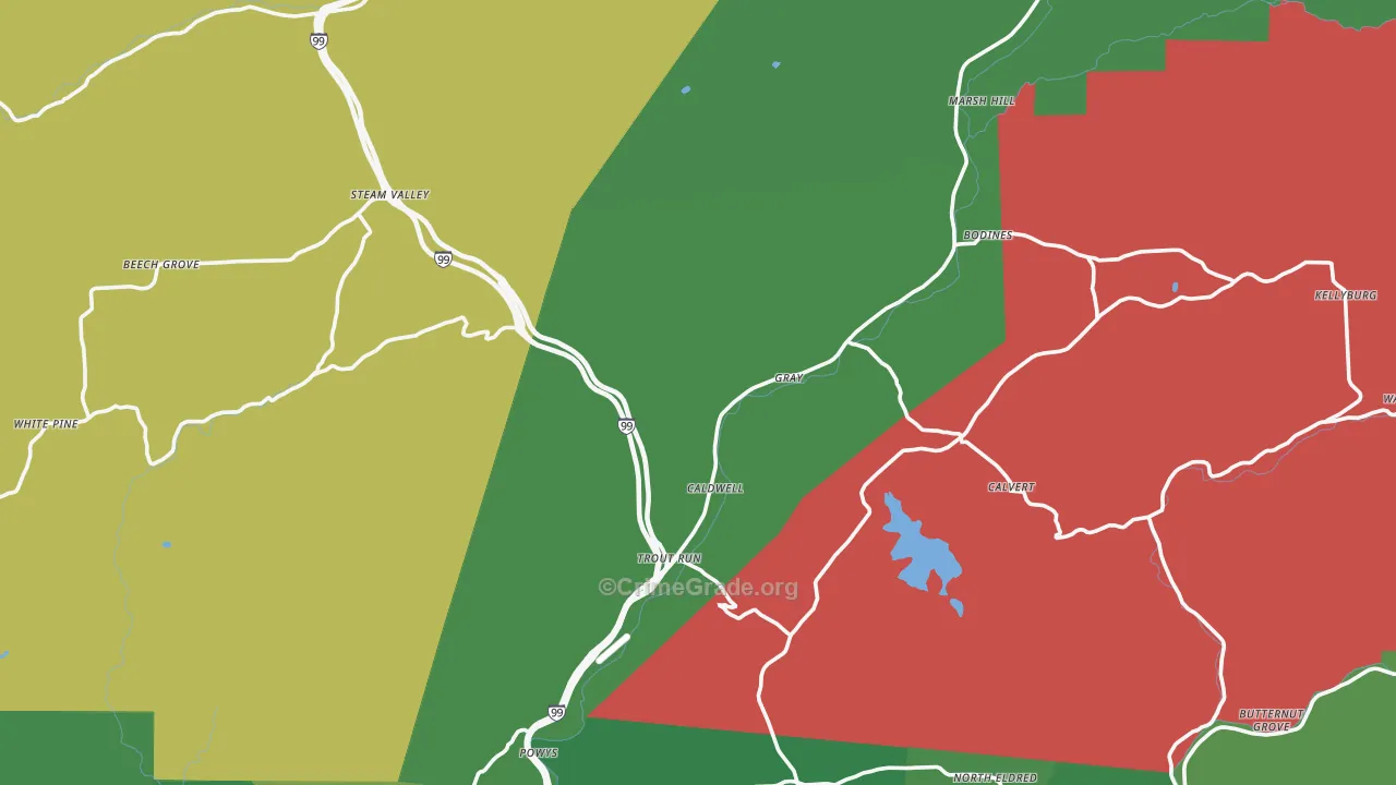 17771, PA Map of Vehicle Theft Rates