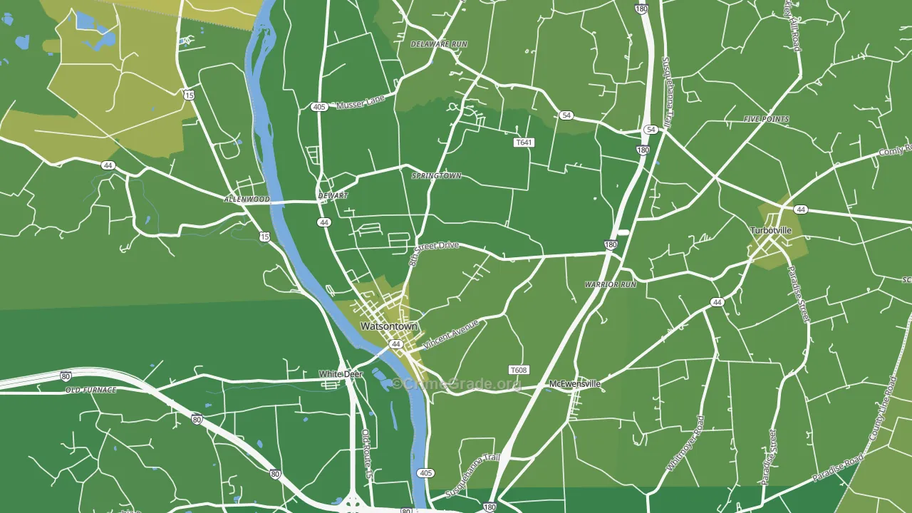 17777, PA Map of Vehicle Theft Rates