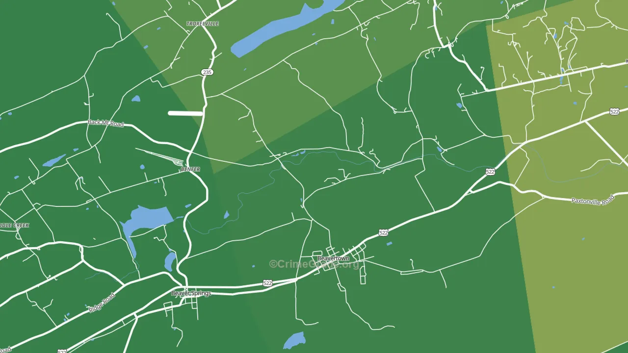 17813, PA Map of Vehicle Theft Rates