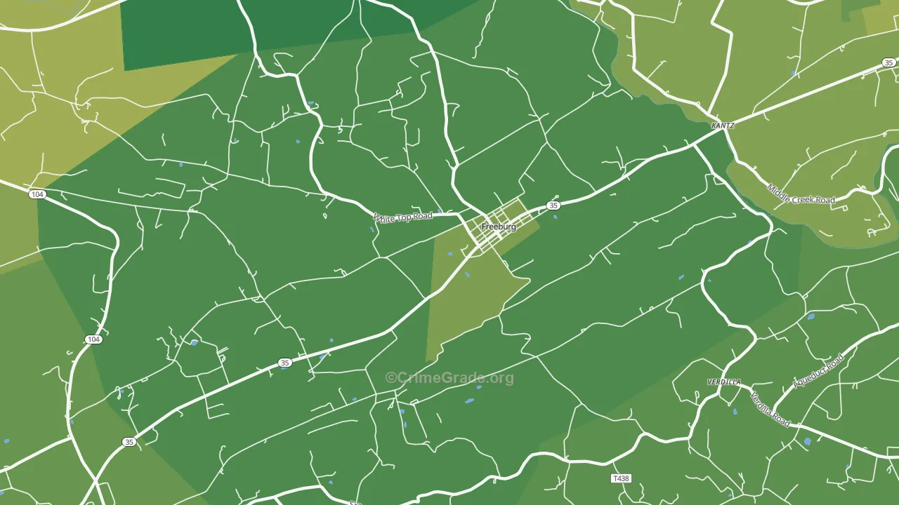 17827, PA Map of Vehicle Theft Rates